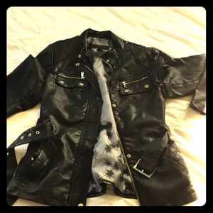 Steve Madden faux leather moto jacket